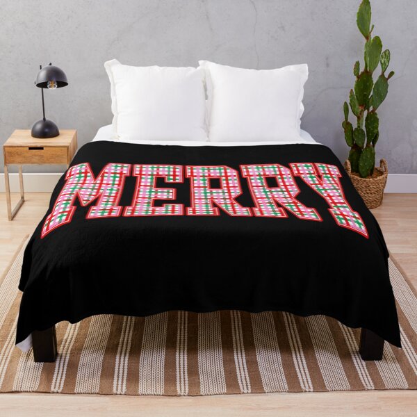 Item preview, Merry Plaid Christmas Lettering in Varsity Style designed and sold by 68MadagascarZoo.