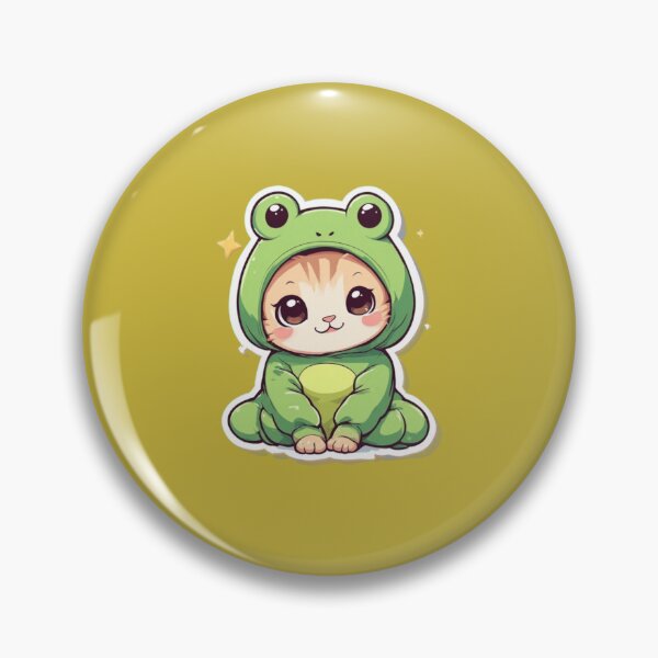 Item preview, Kawaii Frog Costume Kitten Design  designed and sold by MushArtist.