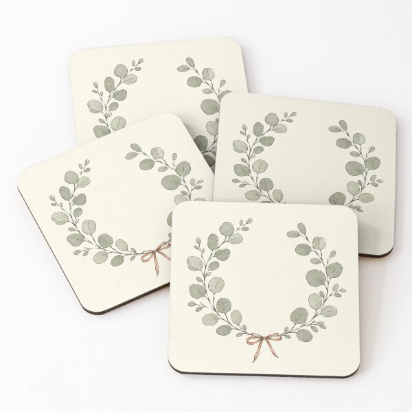 Item preview, Eucalyptus Wreath | Minimalist Winter Botanical Line Art Print designed and sold by Zaramodo.