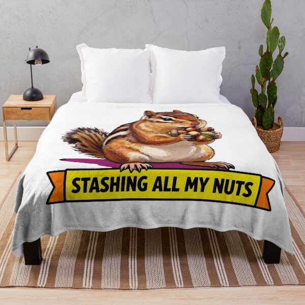Item preview, Stashing All My Nuts - Funny ADHD Chipmunk Meme designed and sold by Arc2020.
