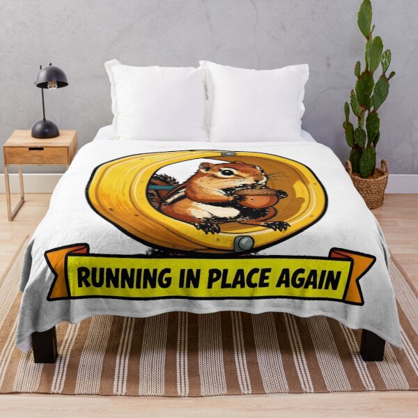 Item preview, Running In Place Again - Funny ADHD Chipmunk Meme designed and sold by Arc2020.