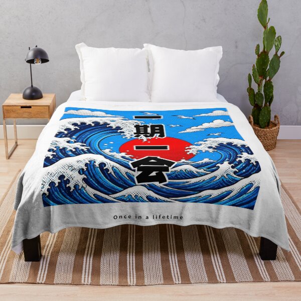 Item preview, Ichigo Ichie - Once in a Lifetime | Pop Art Ocean Waves | Japanese Design designed and sold by JapanMemoir.