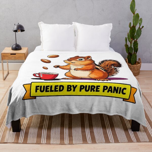 Item preview, Fueled By Pure Panic - Funny ADHD Chipmunk Meme designed and sold by Arc2020.