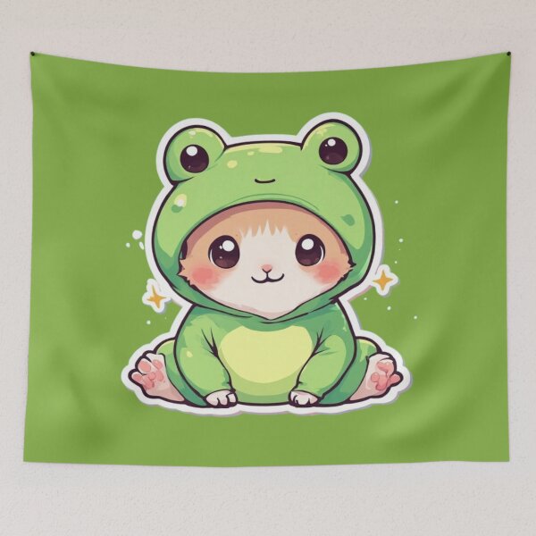 Item preview, Kawaii Frog Costume Kitten Design  designed and sold by MushArtist.