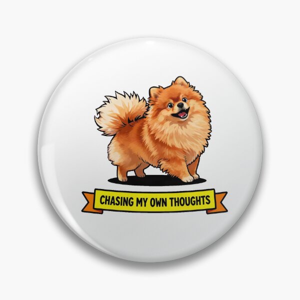 Item preview, Chasing My Own Thoughts - Funny ADHD Pomeranian Meme designed and sold by Arc2020.