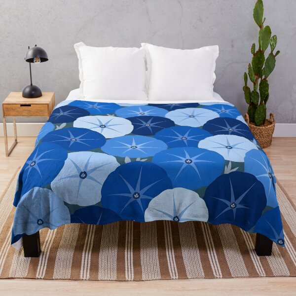 Item preview, Blue Shades of Morning Glory - Floral Pattern designed and sold by Sybille-Yates.