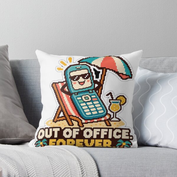 Item preview, Out of Office Forever Funny Flip Phone Vacation Sticker designed and sold by SaeedArtStudio.