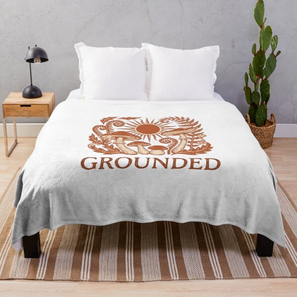 Item preview, Grounded Terracotta Mushrooms And Ferns Boho Linocut designed and sold by Lolik Designs.