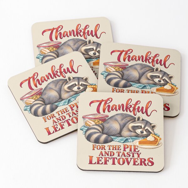 Item preview, Thanksgiving Leftovers Sleeping Raccoon designed and sold by MythicCotton.