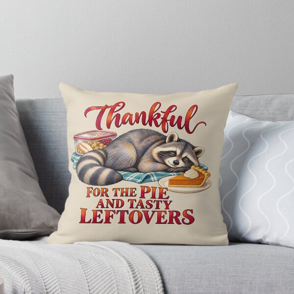 Item preview, Thanksgiving Leftovers Sleeping Raccoon designed and sold by MythicCotton.