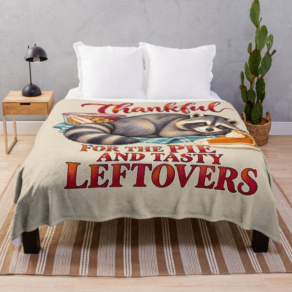 Item preview, Thanksgiving Leftovers Sleeping Raccoon designed and sold by MythicCotton.