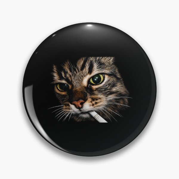 Item preview, Smoke Cat, Funny Animal Meme designed and sold by PomaLander-Art.