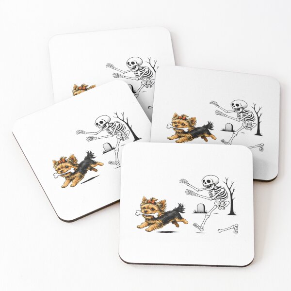 Item preview, Skeleton Chasing Dog With Bone Halloween designed and sold by GiaoCalonas.