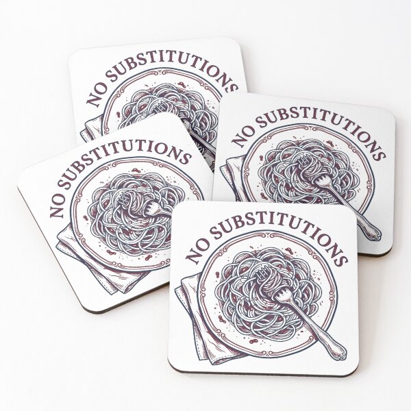 Item preview, No Substitutions Vintage Spaghetti Plate Engraving designed and sold by Lolik Designs.
