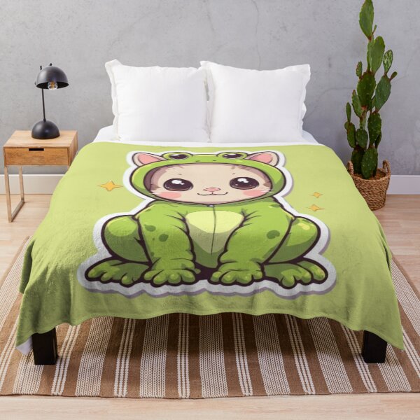 Item preview, Kawaii Frog Costume Kitten Design designed and sold by MushArtist.