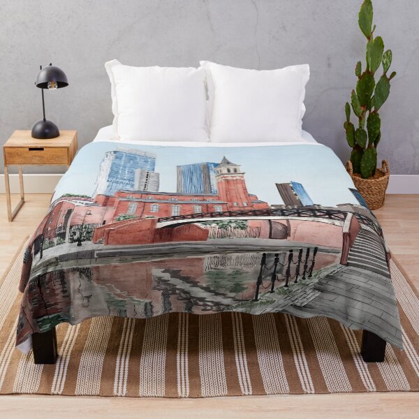 Item preview, Manchester England Watercolor Print – UK Cityscape Wall Art designed and sold by POSTERIOCREW.