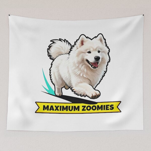 Item preview, Maximum Zoomies - Fast Running Samoyed Neon Aesthetic designed and sold by Arc2020.