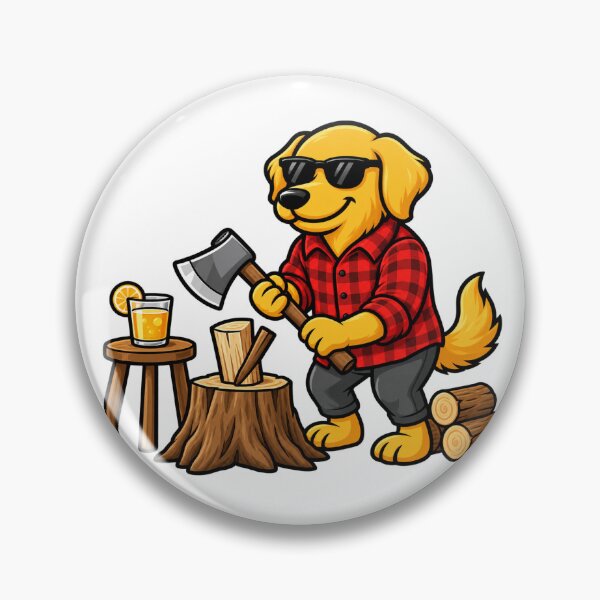 Item preview, Lumberjack Golden Retriever - Napkin designed and sold by NapkinStuff.