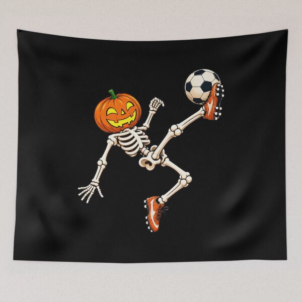 Item preview, Skeleton Pumpkin Kicking Soccer Ball Halloween designed and sold by GiaoCalonas.