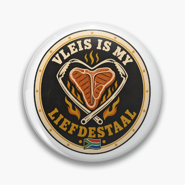 Item preview, Vleis Is My Liefdestaal South African Braai - Funny Steak Art designed and sold by Driesman.