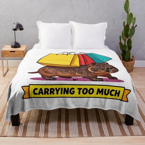 Item preview, Carrying Too Much - Funny ADHD Overwhelm Wombat Meme designed and sold by Arc2020.