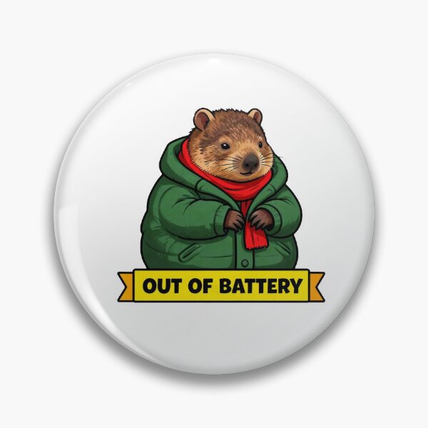 Item preview, Out Of Battery - Tired Introvert Wombat Meme designed and sold by Arc2020.