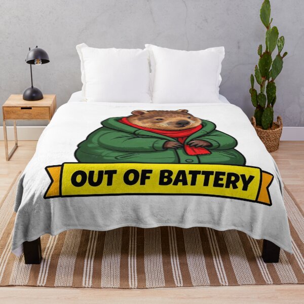 Item preview, Out Of Battery - Tired Introvert Wombat Meme designed and sold by Arc2020.