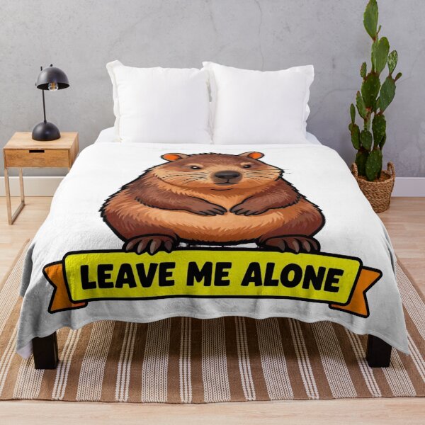 Item preview, Leave Me Alone - Grumpy Introvert Wombat Aesthetic designed and sold by Arc2020.