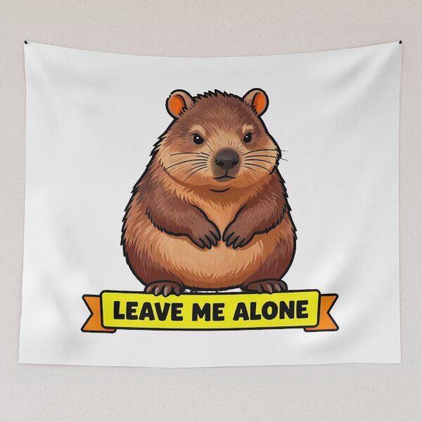 Item preview, Leave Me Alone - Grumpy Introvert Wombat Aesthetic designed and sold by Arc2020.