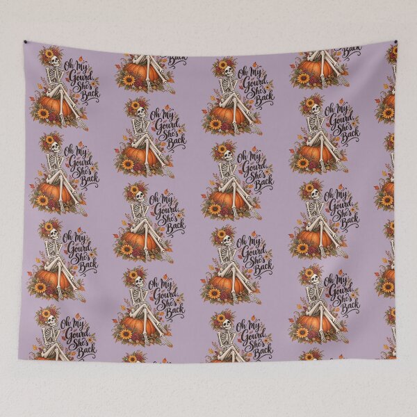 Item preview, Oh My Gourd She’s Back – Sassy Fall Skeleton designed and sold by dailycake.
