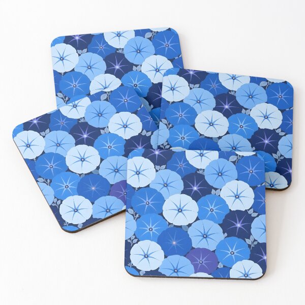 Item preview, Blue Shades of Morning Glory - Floral Pattern designed and sold by Sybille-Yates.