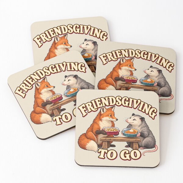 Item preview, Thanksgiving Leftovers Friendsgiving Fox Opossum designed and sold by MythicCotton.