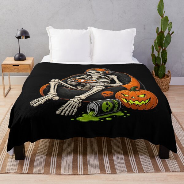 Item preview, Boys Halloween Skeleton Spooky Pumpkin Gaming Gamer Men Kids designed and sold by studiopekepeke.