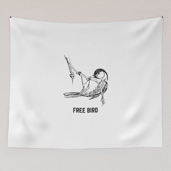 Item preview, Free Bird - Beautiful Bird Line Art Design designed and sold by walbayzon.