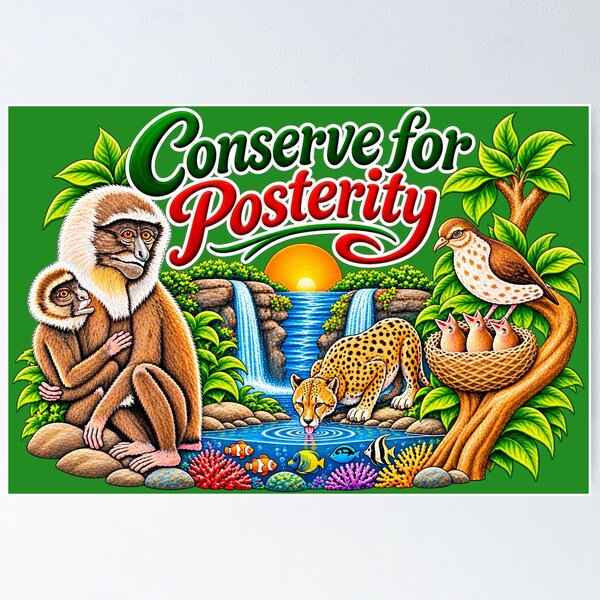 Item preview, Conserve for Posterity – Wildlife and Ecosystem Conservation designed and sold by annenambiro.
