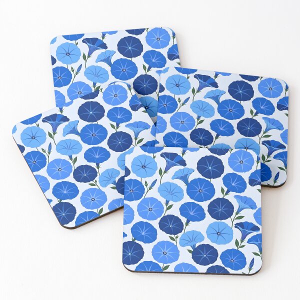 Item preview, Blue Shades of Morning Glory - Floral Pattern designed and sold by Sybille-Yates.