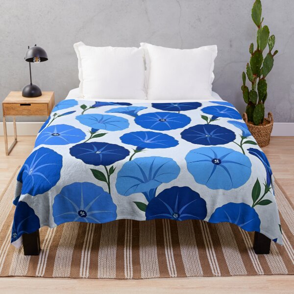 Item preview, Blue Shades of Morning Glory - Floral Pattern designed and sold by Sybille-Yates.