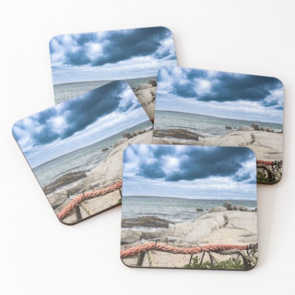 Item preview,  Dramatic Ocean Tides and Granite Boulders with Rustic Rope designed and sold by Coastal Wearable Art & Home Decor.