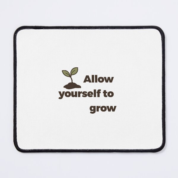Item preview, Allow yourself to grow cute tiny plant aesthetic mental health quote sticker designed and sold by ZestyMood2.
