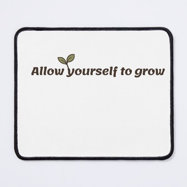 Item preview, Allow yourself to grow cute tiny plant aesthetic mental health quote sticker designed and sold by ZestyMood2.