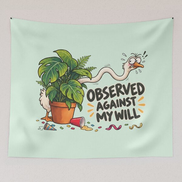 Item preview, Observed Against My Will – Funny Introvert Ostrich Plant Humor designed and sold by GlimTig.