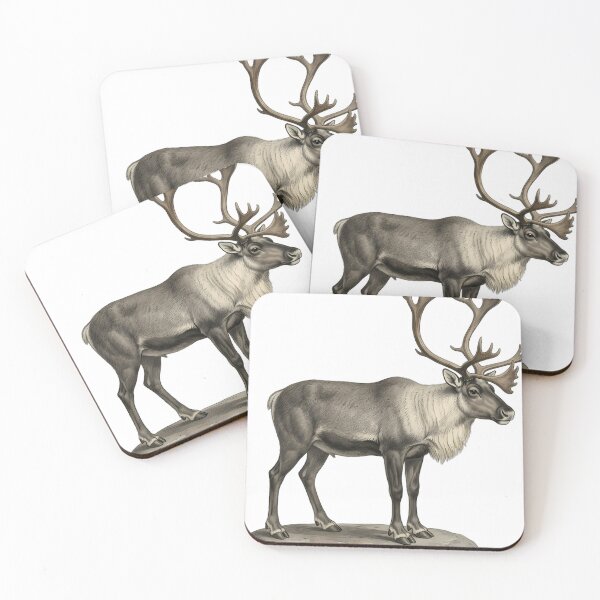 Item preview, Vintage Naturalist Barren Ground Caribou - Antique Winter Deer Print designed and sold by Catch333.