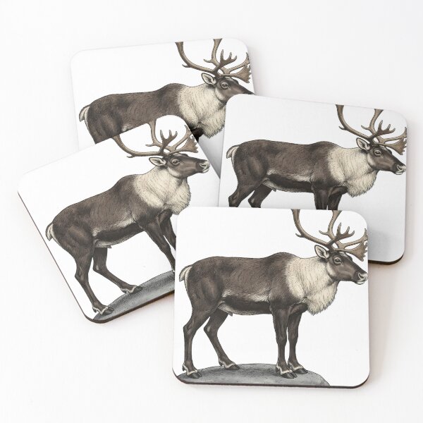 Item preview, Vintage Naturalist Woodland Caribou - Antique Winter Deer Art designed and sold by Catch333.