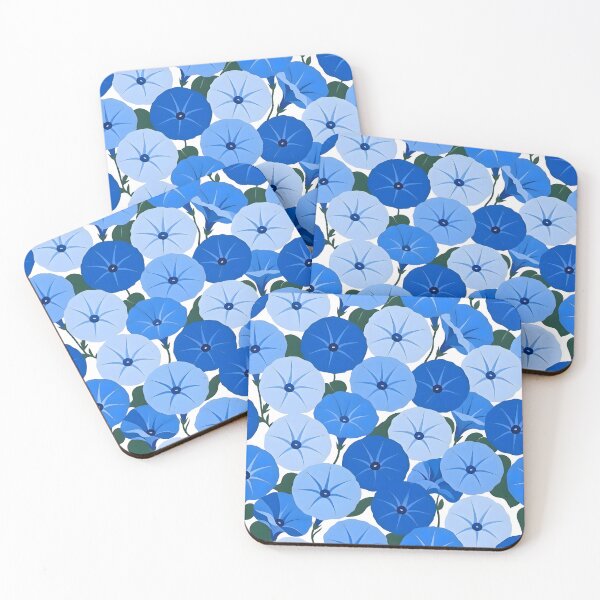 Item preview, Blue Shades of Morning Glory - Floral Pattern designed and sold by Sybille-Yates.