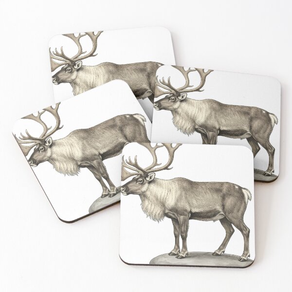 Item preview, Vintage Naturalist Grant Caribou - Antique Winter Deer Print designed and sold by Catch333.