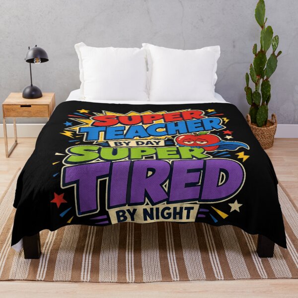 Item preview, Super Teacher By Day Super Tired By Night Funny Teacher Life designed and sold by studiopekepeke.