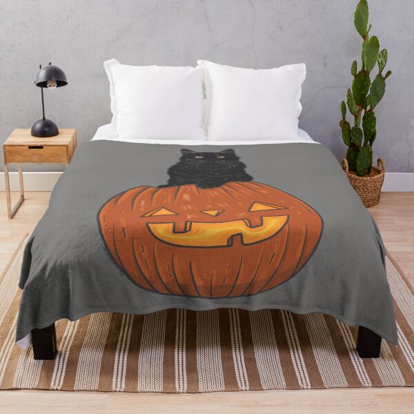 Item preview, Black Cat in a Pumpkin designed and sold by KilkennyCat Art.
