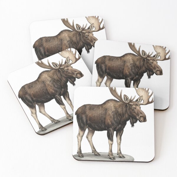 Item preview, Vintage Naturalist Alaskan Moose - Antique Winter Wildlife Art designed and sold by Catch333.