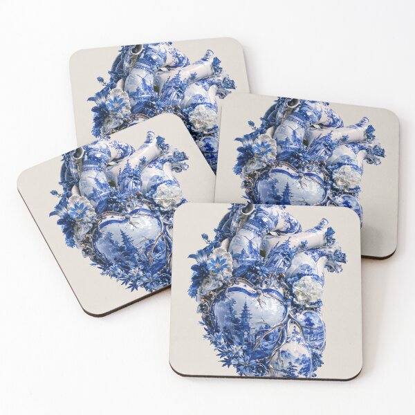 Item preview, Delft Village Porcelain Heart designed and sold by VisionaryVeils.