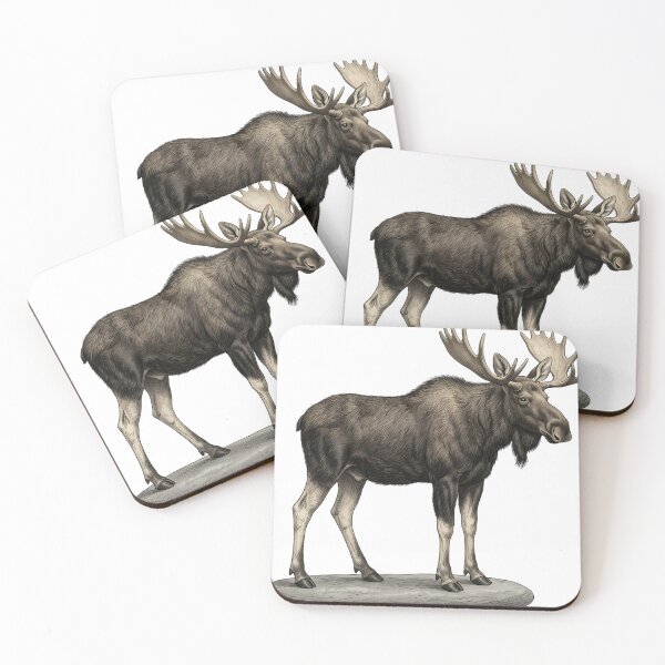 Item preview, Vintage Naturalist Western Moose - Antique Winter Wildlife Art designed and sold by Catch333.